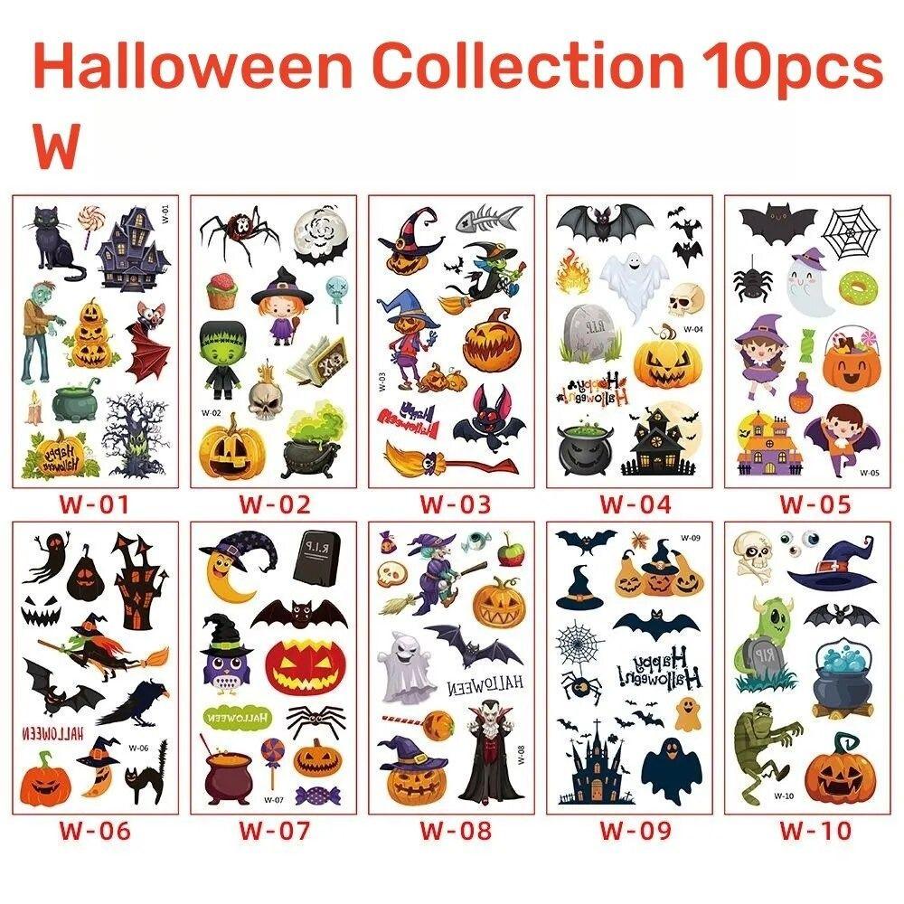 Bloody Scars Halloween Temporary Tattoos Face Patch Halloween Body Art Stickers Children