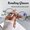 Retro Blue Light Blocking Reading Glasses Men Women Small Round Far Sight Eyewear Fashion Transparent Presbyopia Frame +3.5+4.0
