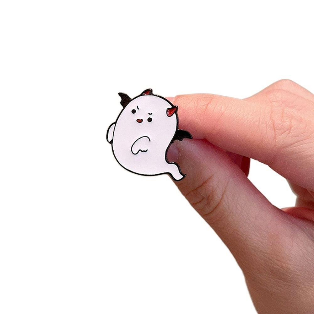 Капающее масло Милый призрак Эмаль Брошь Эмаль Хэллоуин Лацкан Сладкая тыква Металлический значок Ежедневно