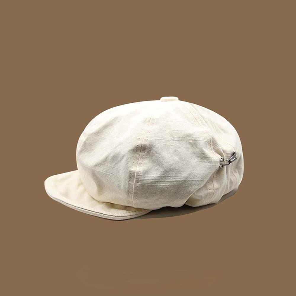 Asymmetric Cloud Beret Cap Street Style Women Artist Hat Simple Retro Octagonal Hat School