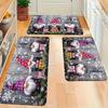 Christmas Carpet Kitchen Rug 3pc Carpet Soft Winter Carpet Doormat Welcome Mat Living Room Carpet Rug For Bedroom Home De