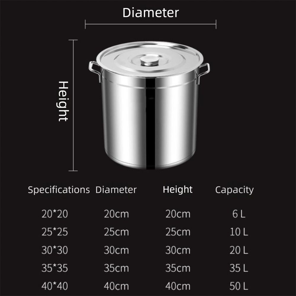 Кастрюля для тушения из нержавеющей стали 304, большая емкость, масляный бак, новая кастрюля, ресторан