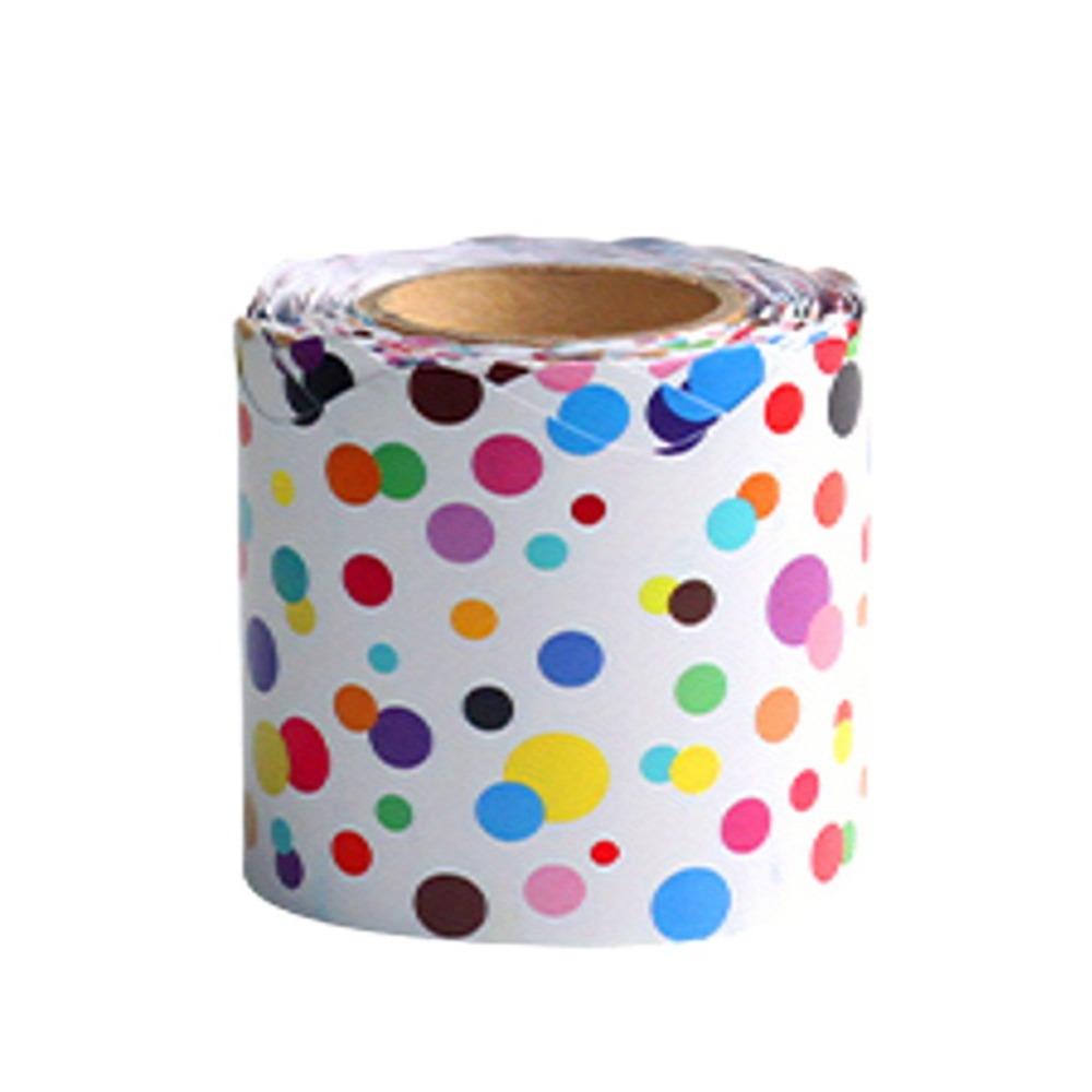 Colored Wavy Edge Paper DIY Wall Decoration Poster Border Stickers for Classroom Board Home Party