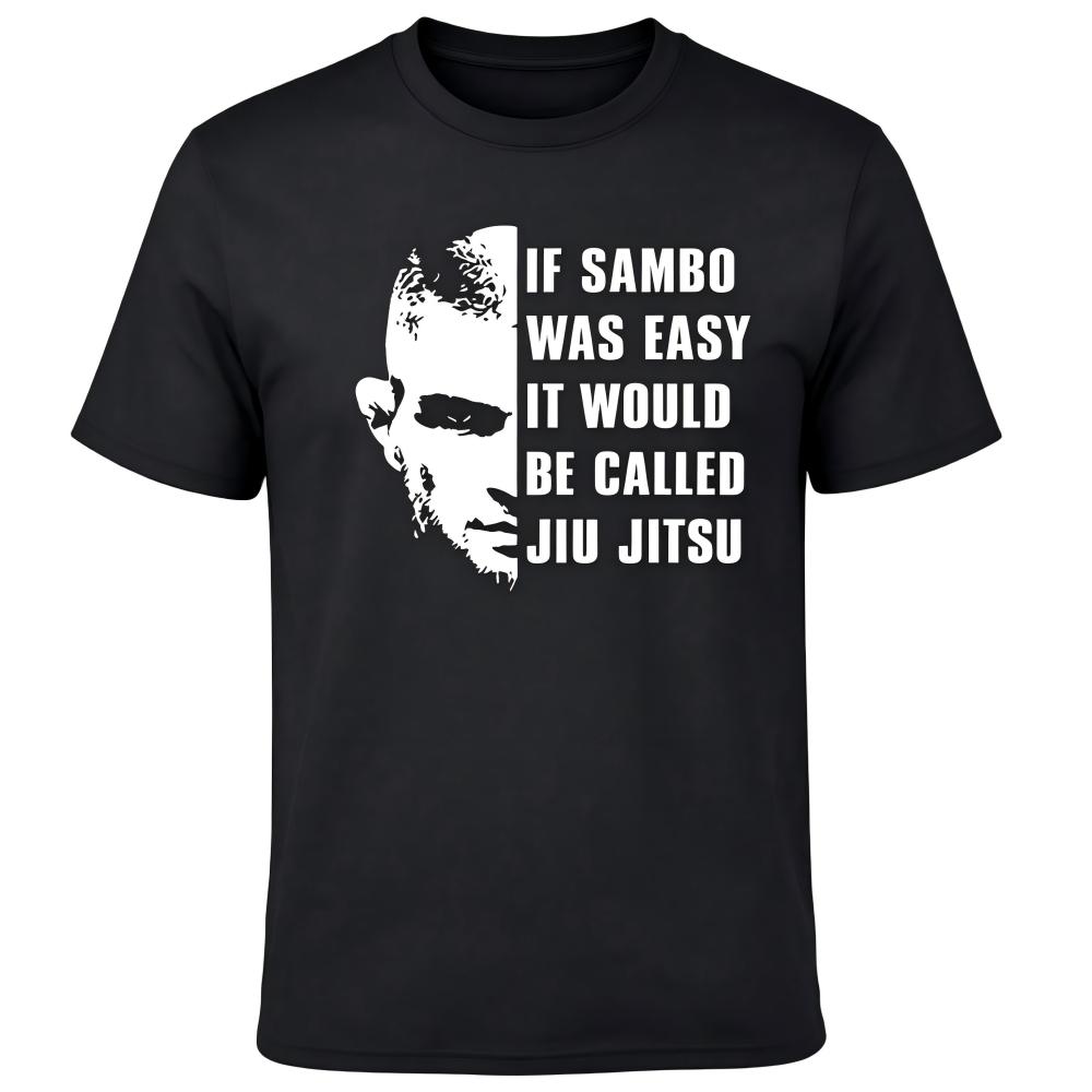 Sambo Jiu Jitsu Quote Martial Arts Fighter Portrait Graphic man's T-Shirt