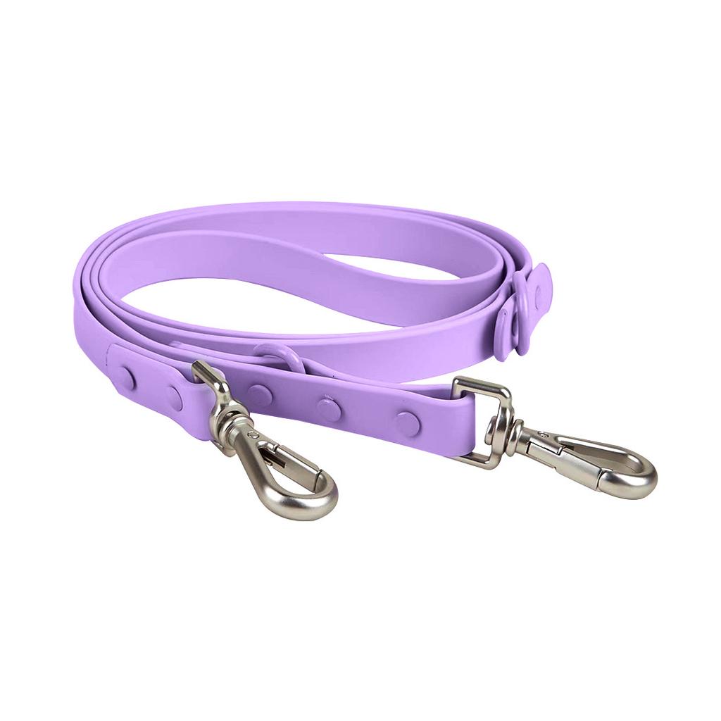 PVC Dog Leash Set 2 Hooks With Dispenser Waterproof Hands Free Dog Rope Strap Soft Adjustable Dog Vest Collar Matching Leashes