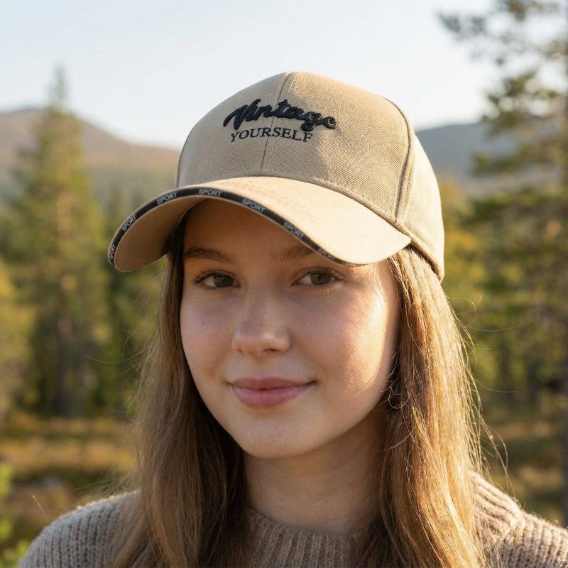 Baseball caps men and women spring and summer extended brim embroidered letter cap sun visor stair cloth sun hat