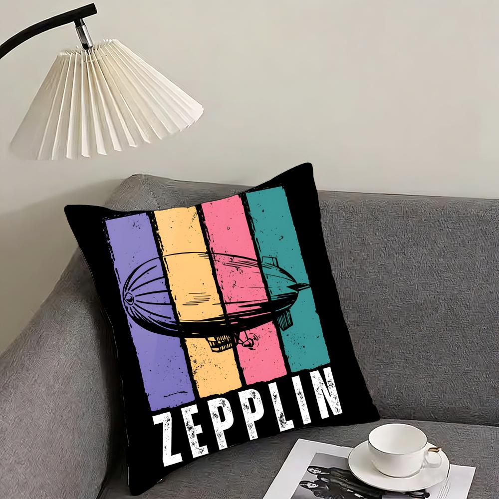 L-Led Zeppelinn Подушка-чехол Наволочка Ультрамягкая, приятная для кожи ткань Облачный комфорт и скрытая молния