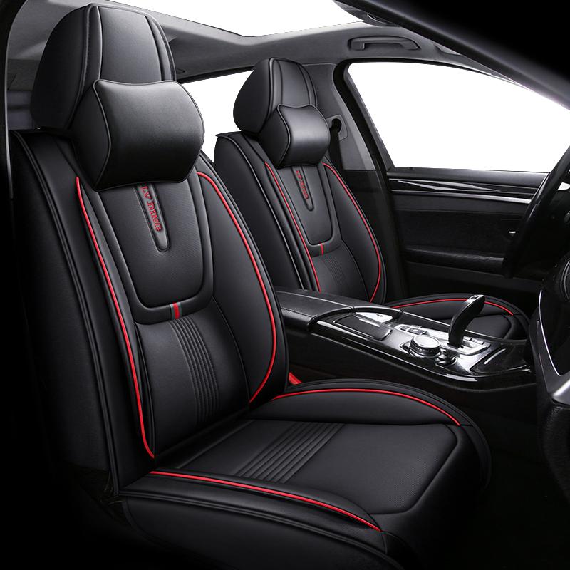 ZHOUSHENGLEE Leather Car Seat Covers For Honda Civic Accord CR-V Fit Odyssey Pilot City Jazz Vezel Elysion Jade Car Accessories