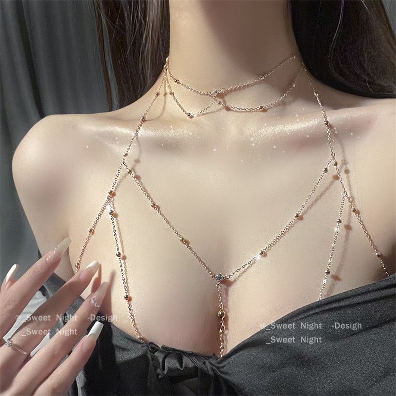Chest Necklace Body Chains Fashion Bodychain Sexy Bikini Bikini Clavicle Back Chain Accessories Necklace for Women