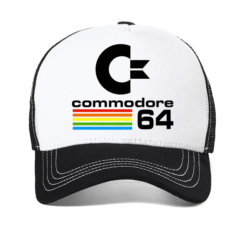 Сетчатая бейсболка Commodore 64 для улицы, повседневная, дышащая, сетчатая кепка-тракер, модная, спортивная, регулируемая кепка-snapback, gorras
