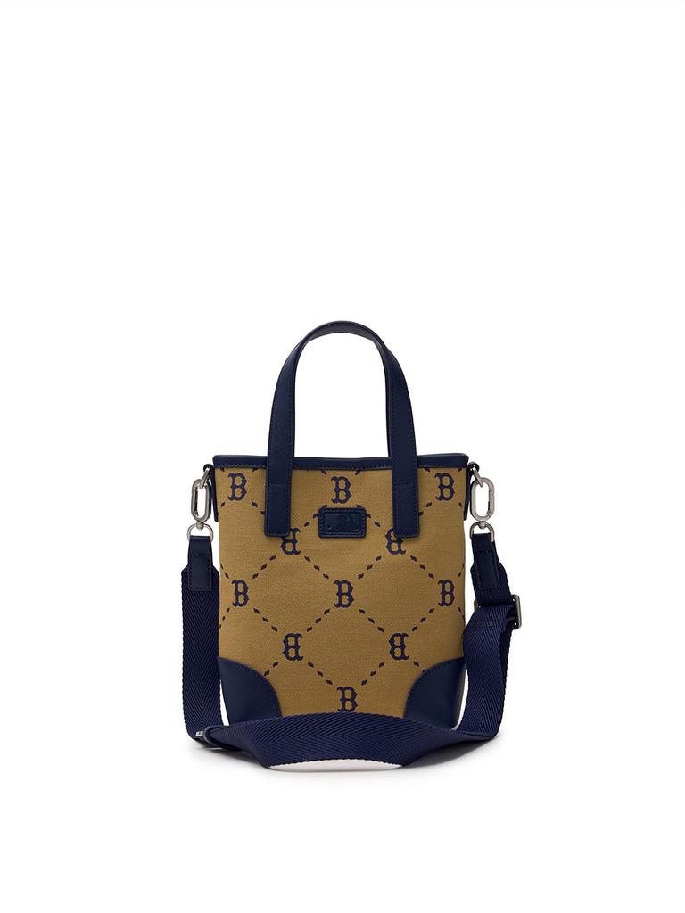 Мини-сумка через плечо MLB Diamond Monogram Jacquard Bos (L.Бежевый)