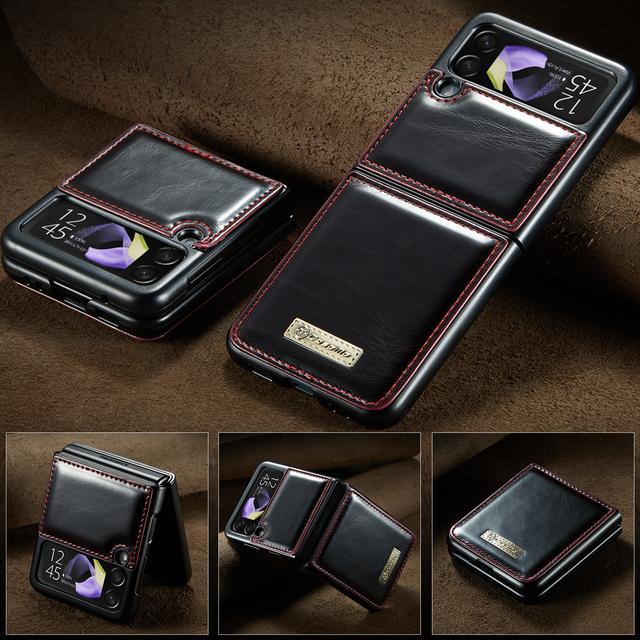 Противоскользящий кожаный чехол для мобильного телефона Samsung Galaxy Z Flip4 5g Flip 4 Flip3 Flip 3, складной противопыльный чехол