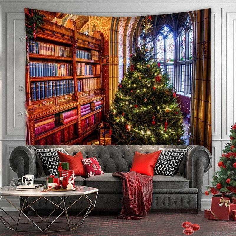 Рождественский гобелен с рисунком, домашний декор, Рождественский гобелен, декор для спальни, фон, ткань