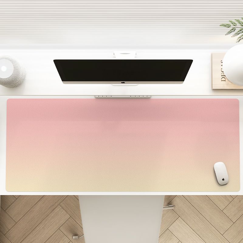 Xxl Pink Gradient Simple Rubber Mouse Pad Nonslip Waterproof Oilproof Desk Mat For Pc Laptop Office