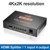 1 In 4 Out 4K 1080P HDMI Splitter 1x4 Video HDMI Distributor HDMI Switcher Duplicate Screen Amplifier for HD TV DVD PS3 Xbox