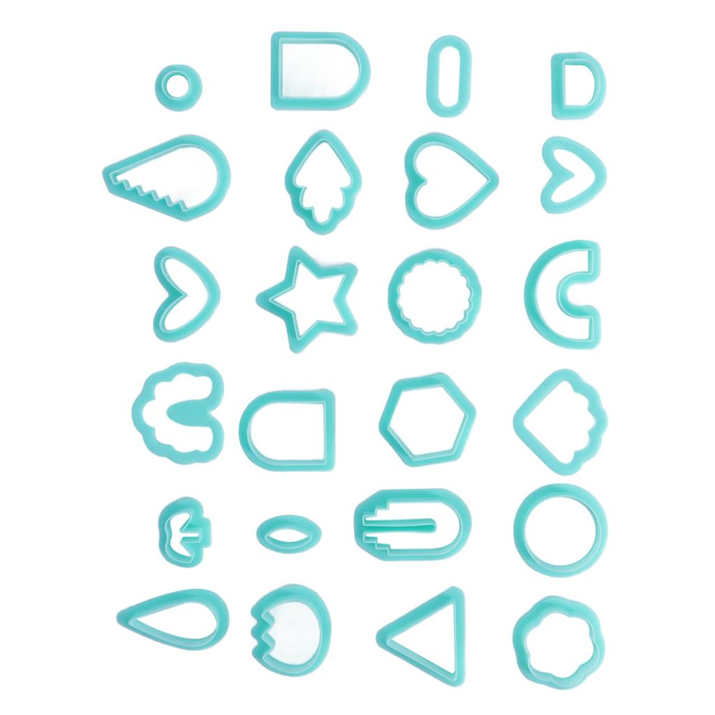 24 шт., резцы для полимерной глины, различные формы, сделай сам, ручная работа, ювелирные изделия, серьги, инструменты для изготовления форм, фрезы