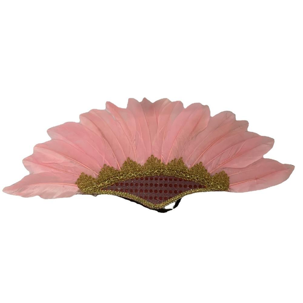 Head-mounted Feather Headdress Hair Band Carnival Costume Headwear Chief Headdress  Adult Kids