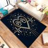 Golden Paw Prints in Heartbeat Design Patterned carpet, non slip mat suitable for living room and bedroom sofas