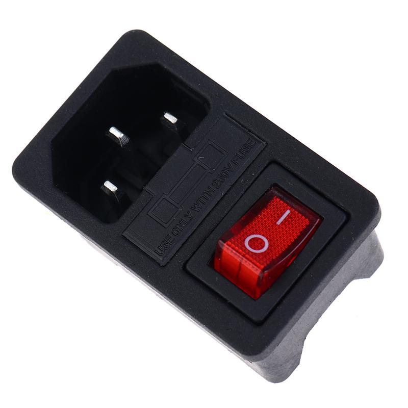 Входная розетка с предохранителем 10A 250V 3-контактный IEC320 C14 Ad