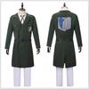 Attack on Titan Season 4 Survey Corps Trench Coat, Military Green Long Corps Uniform Cosplay Outfit