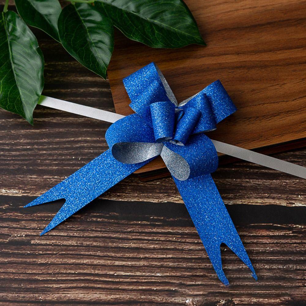 10 Pcs Solid Color Ribbon Pull Bow Gift Wrapping Ribbon Strings Party Decor Ribbons Flower
