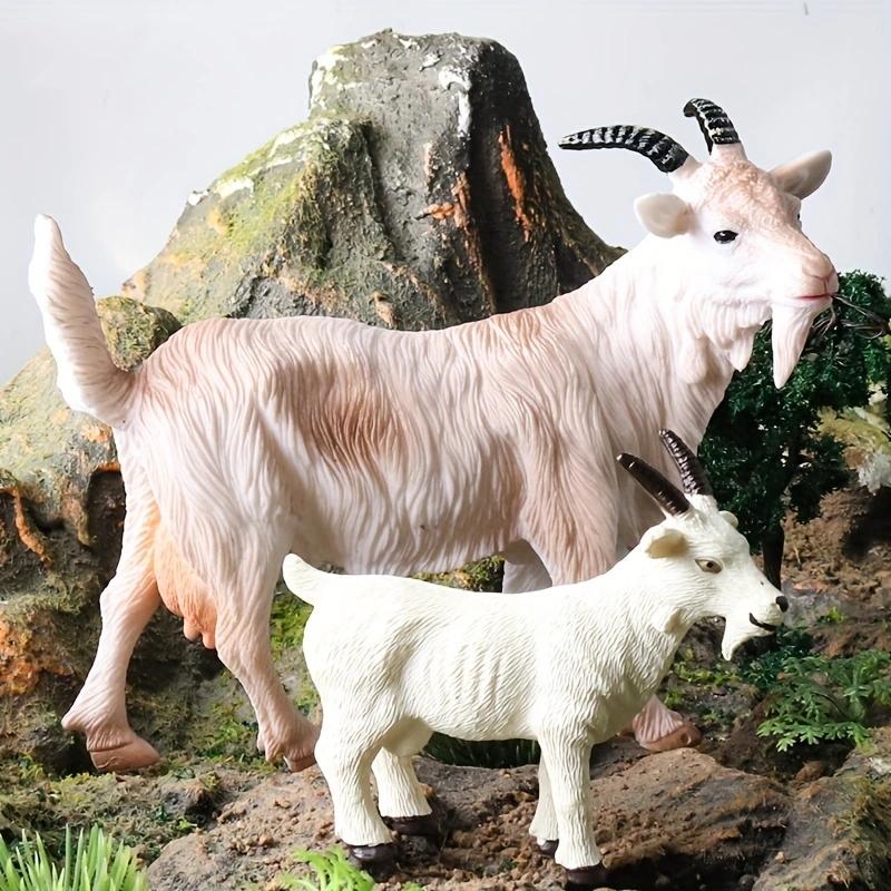 Oenux Набор из 2 больших моделей домашних животных: лошадь, корова, свинья, овца, коза, осел. Фигурки из ПВХ, образовательные, милые, детские игрушки, подарок