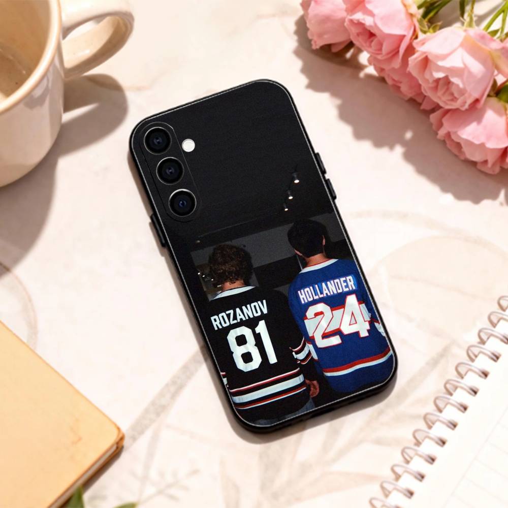 Чехол для телефона H-Heated R-Rivalry по хоккею с шайбой для Samsung Galaxy A73, A72, A71, A70, A53, A52, A51, Другие Мягкий черный корпус