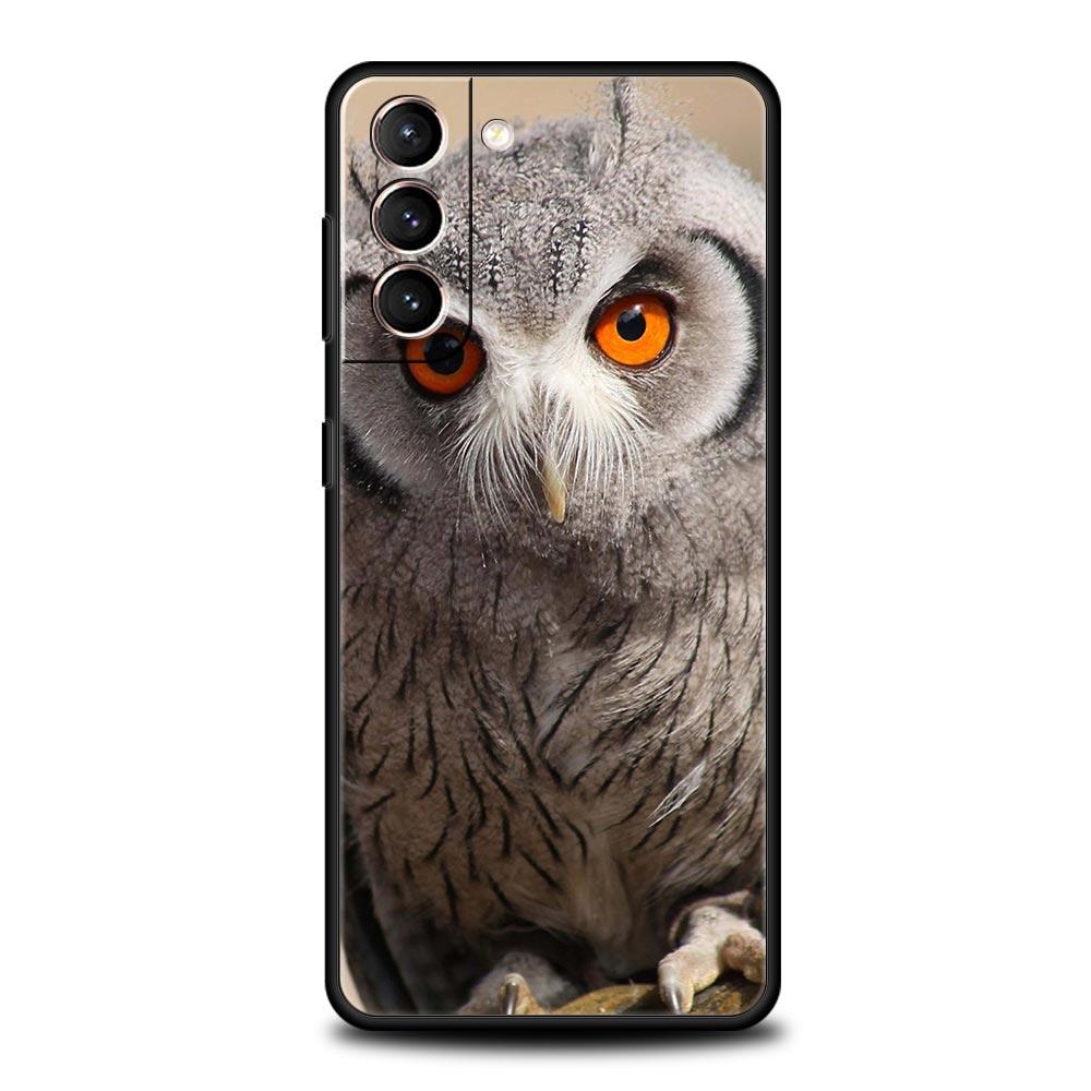 Cartoon Girl Gifts Lovely Owl Phone Case For Samsung Galaxy S23 S22 S21 S20 FE Ultra 5G S10 S10E S9 S8 Plus 10 20 Cover Bumper