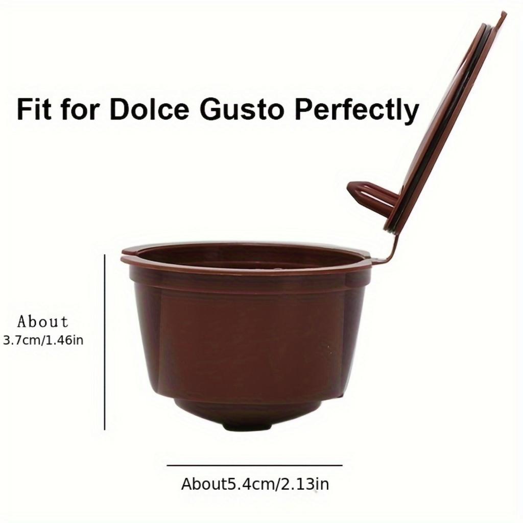 1 шт. многоразовых кофейных капсул, совместимых с капсулами для кофемашины DOLCE GUSTO, набор фильтров для воды для многоразовых кофейных чашек.