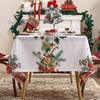 Christmas Bell Print Tablecloth Cover Decoration Rectangular Waterproof Table Cloth Party Decorative Table Mat Tablecloths