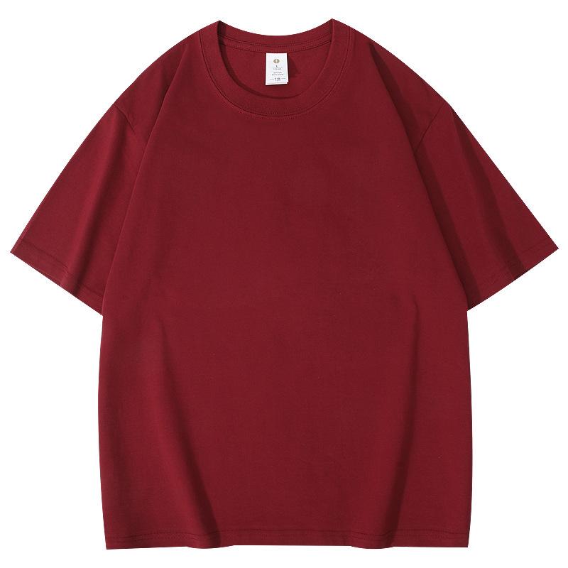260g High-Quality Double Yarn Ice Cool Heavyweight Loose Drop Shoulder Short Sleeve T-shirt with Custom Logo for Class or Group Uniforms