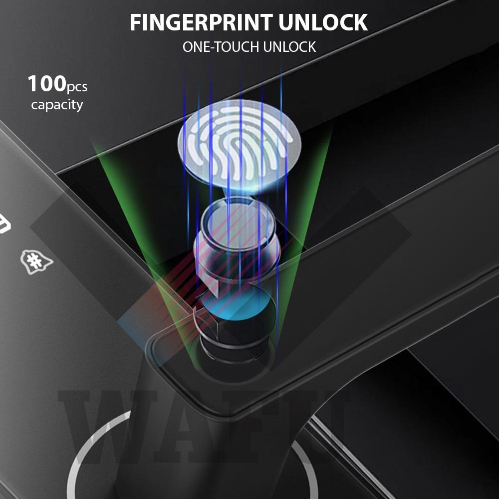 Smart Lock with 120 degrees  Wide Angle Camera and Smart Doorbell Aluminum Alloy Keyless Entry Lock Handle Biometric for 35-60mm   Home