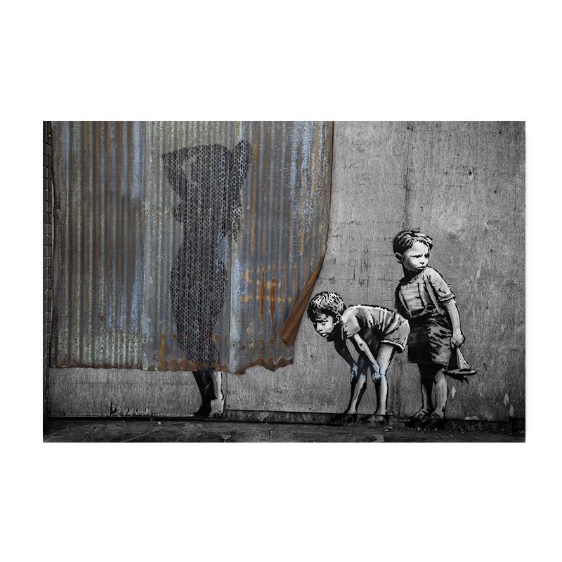 Бэнкси Граффити Искусство Холст Картина Современная Улица Поп-Арт Бабочка Мозги Девушка Плакаты и Принты Настенные Панно для Домашнего Декора