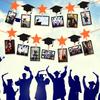 Black Gold Graduation Photo Banner Celebrate Picture Banner Graduation Hanging Decor  Classmates