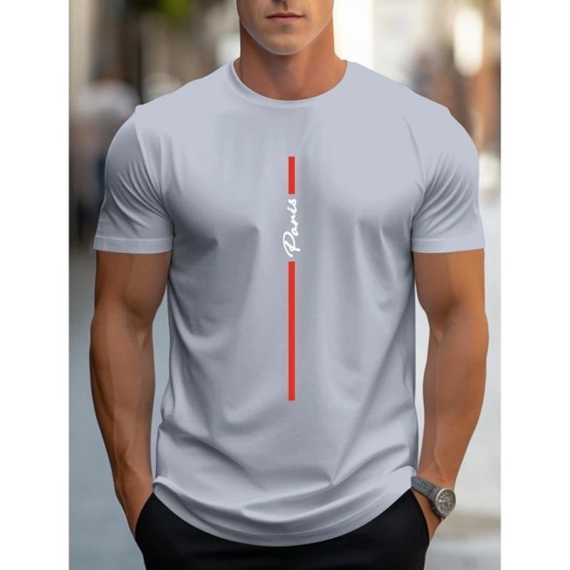 Простые модные футболки с буквенным узором для мужчин, летние повседневные футболки с круглым вырезом и 3D-принтом, крутые уличные футболки в стиле хип-хоп, свитера