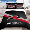 3PCS Hurricanes Team Spirit Bedding Set,Including 1pc Duvet Cover And 2pcs Pillowcases Perfect for Bedroom, Dormitory, Fan Christmas gift