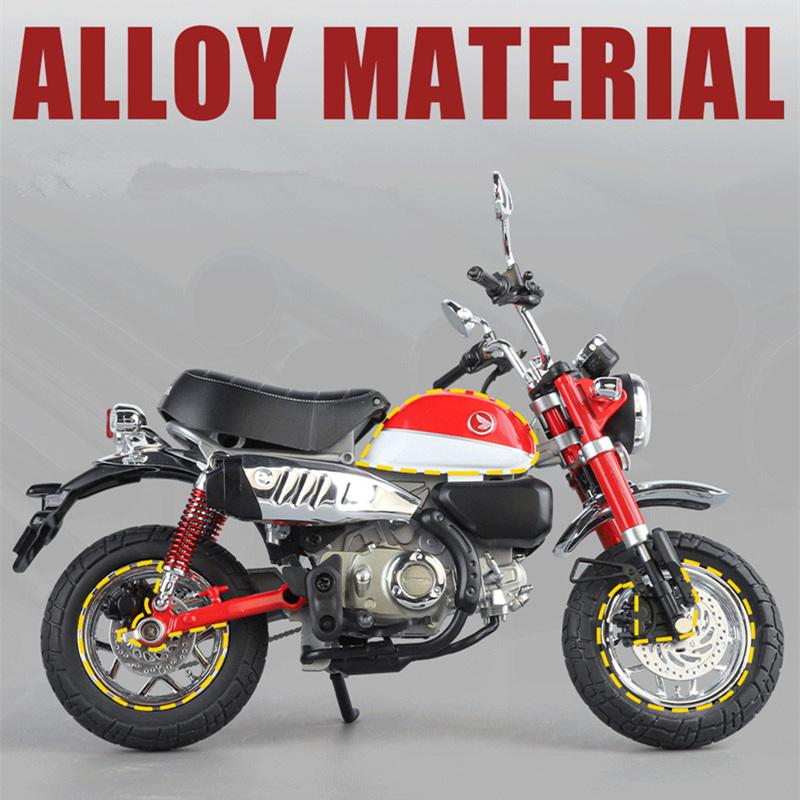 1/9 Honda Monkey 125 MINI Литой из сплава Модель мотоцикла Игрушечный транспортное средство Коллекция Звук и свет Внедорожный Автоцикл Игрушки Машина