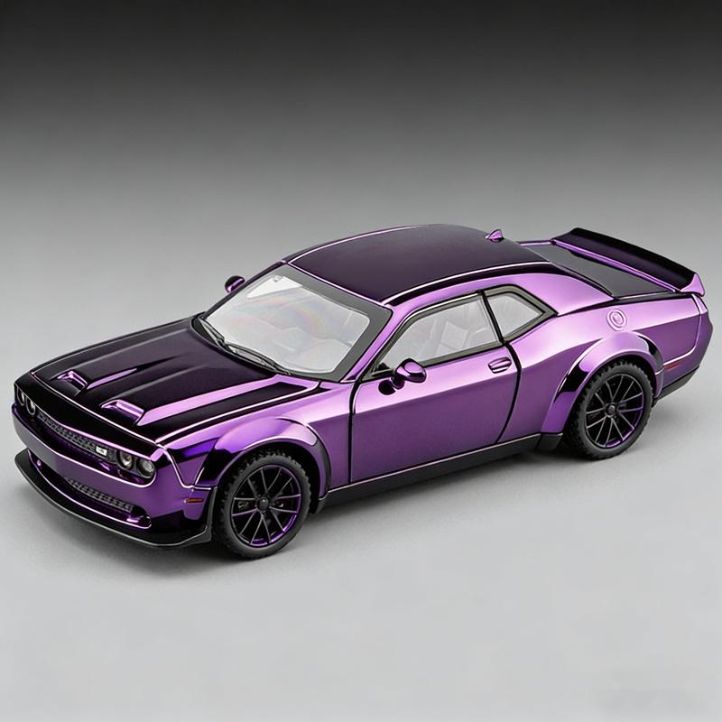 1:32 Dodge Challenger Srt Redeye Hellcat Красный Металлический Модель Мускул-кара Литье под давлением Металлический Спортивный автомобиль Модель Транспортные средства Звук Свет Детская игрушка Подарок