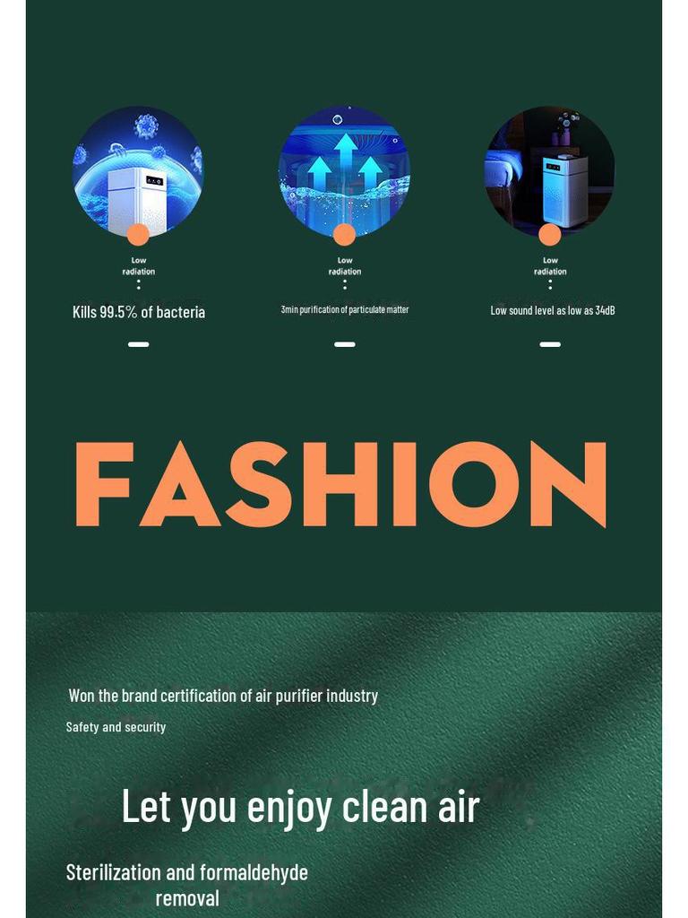 Mini UV Air Purifier: Negative Ion Sterilization & Formaldehyde Removal