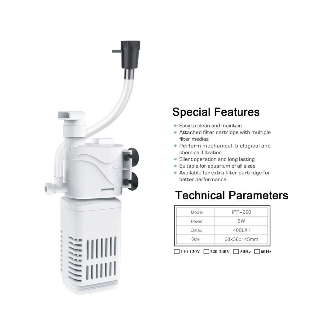 Plastic Fish Tank Filter Filtration Aquarium Water Purifier Air Oxygen Aerator  for Fish Tank