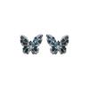 Silver Needle Zircon Butterfly Stud Earrings - Korean Fashion, Internet Celebrity Style, Light Luxury Women's Ear Accessories