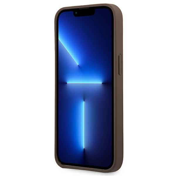 Etui Do Iphone 14 Pro Guess 4G Big Metal Logo Brązowy