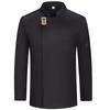 Unisex Chef Jacket Exquisite Embroidery Button Down Long Sleeve Uniform Moisture Wicking Jacket for Bakery Catering Canteen