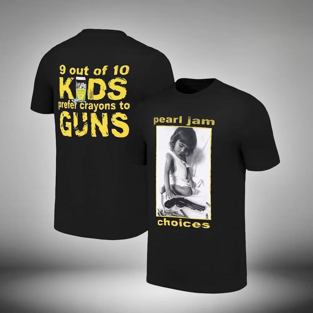 Хлопковая футболка Pearl Jam Рок-группа Мужская Женская Для фанатов Незаменимые вещи Топы с коротким рукавом Модный бренд Летняя Повседневная Ежедневная футболка