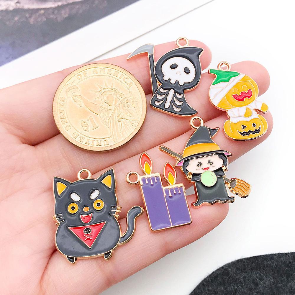 Украшения своими руками на Хэллоуин: Брелок, кулон, серьги, браслет, ожерелье с подвесками в виде тыквы и привидения