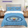 Manchester City Football Club emblem. Bedding (1 * duvet cover + 2 * pillowcase, without core) 2DFlat Duvet cover and pillowcase Soft and comfortable