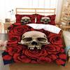 3D Digital Printing Quilt Cover Pillowcase Two Or Three-Piece Set Skull Series Polyester