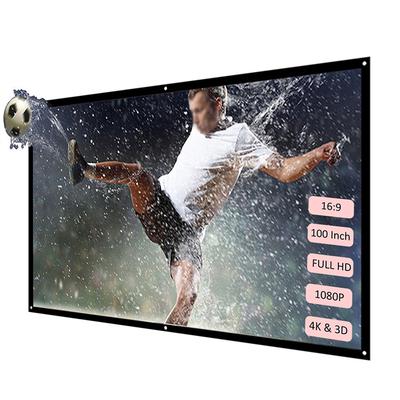 120 дюймов 16:9 Экран для проектора Портативный HD Проекционный экран Складной Настенный для Домашнего кинотеатра Офиса Фильмов