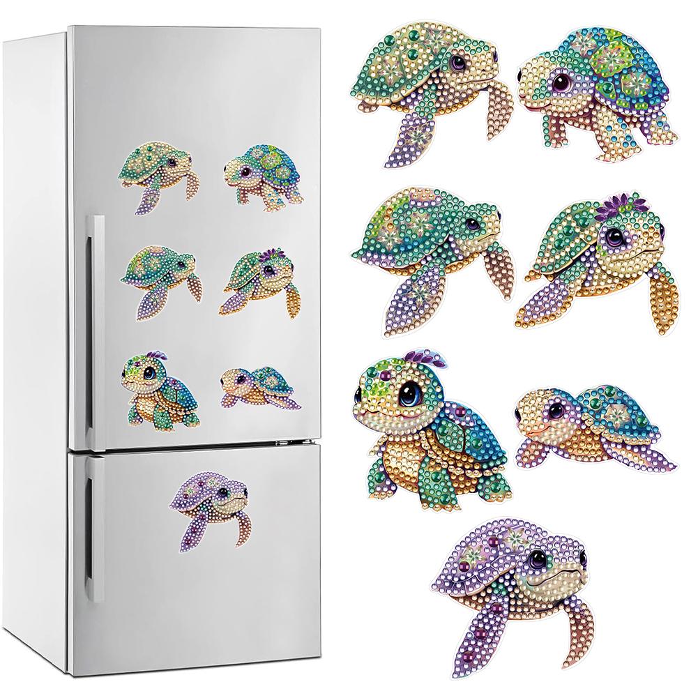 6 Pcs Full Drill Fridge Magnets Sticker Car Butterfly Dragonfly Diamond Painting Magnets Refrigerator for DIY Crafts Party Gift