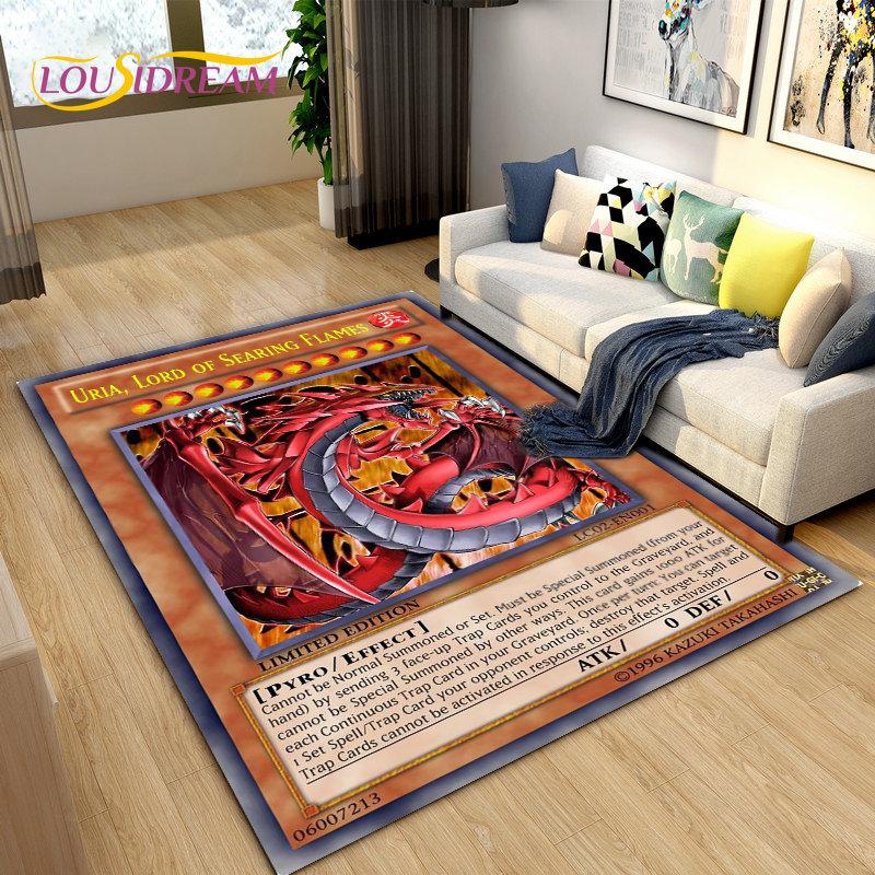 Yu-Gi-Oh MONSTER CARD Большой ковер в стиле аниме, ковер для гостиной, спальни, дивана, коврик для украшения, детский нескользящий напольный коврик